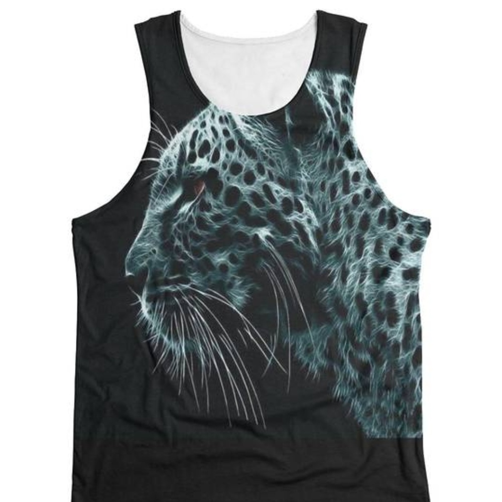 NEW Leopard Double Sided Print Men's Tank Top